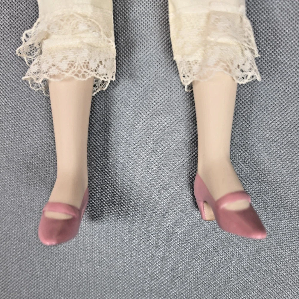 Vintage Edwin Knowles Elegance Victorian Lady Porcelain Doll with Stand
